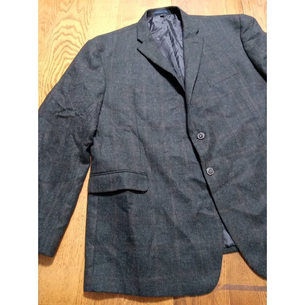 JoS. A BANK Mens BLAZER WOOL 50S BLACK BROWN Preowned Coat Jacket Sport ? Used